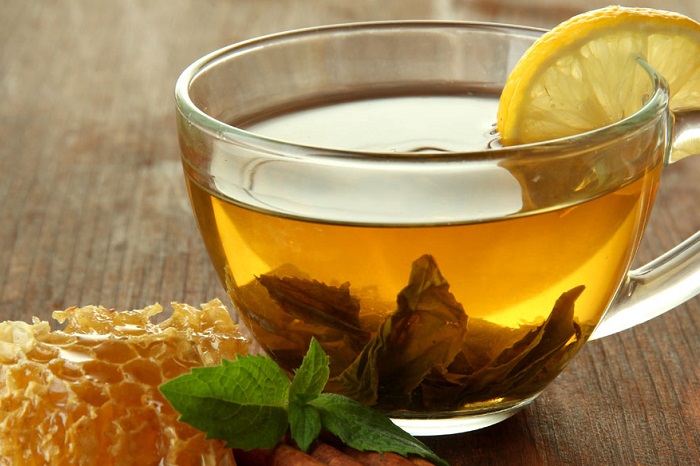 چای سبز دارچین با لیمو و عسل